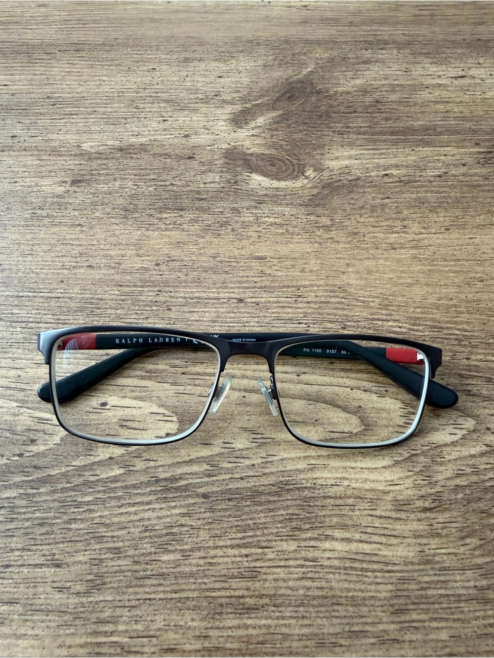 Ralph Lauren Polo PH1190 Mens Metal Eyeglass Frame 9157 Matte Dk Gunmetal 56-17